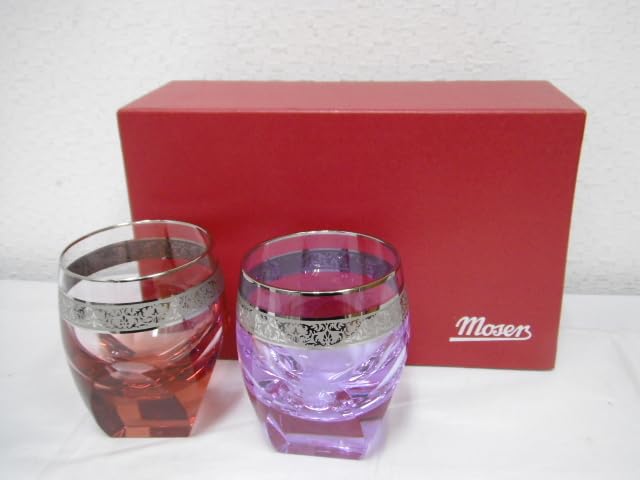 Amazon.co.jp: 136/ Moser モーゼル プラチナ彩 ロックグラス ペア