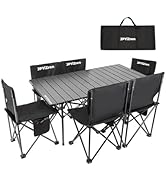 Amazon.co.jp: JPYiZren アウトドア テーブル チェア 7点セット アルミ