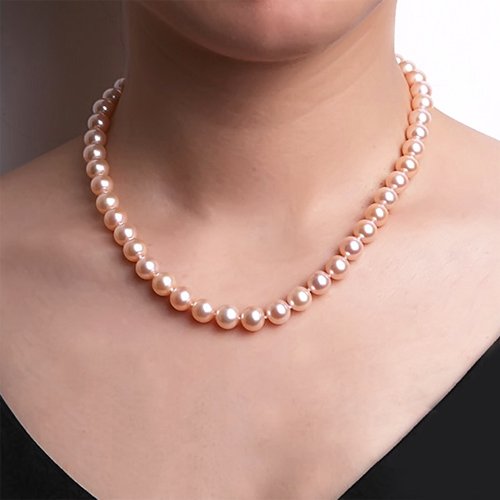 Amazon.co.jp: 天然石 ピンクシェルパールネックレス 貝パール