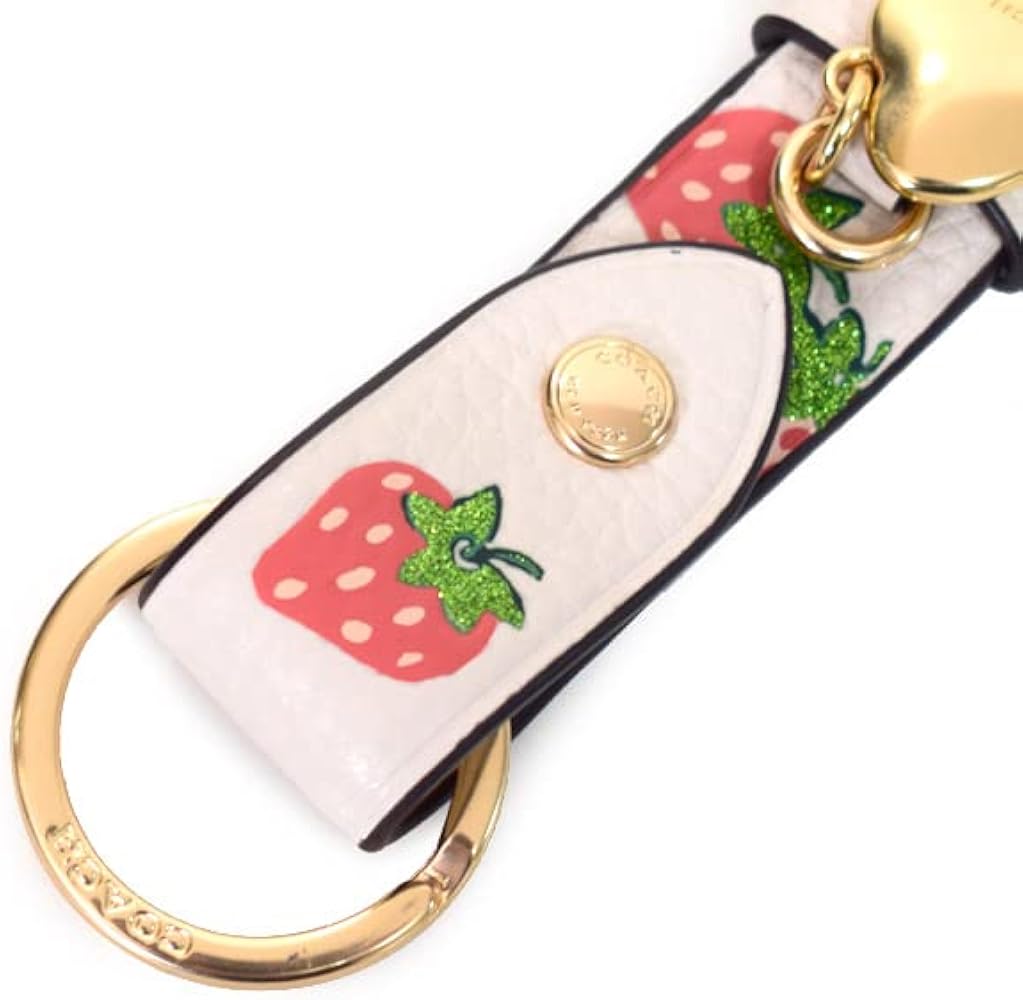 Amazon.co.jp: [COACH] コーチ キーホルダー レザー ストロベリー 苺