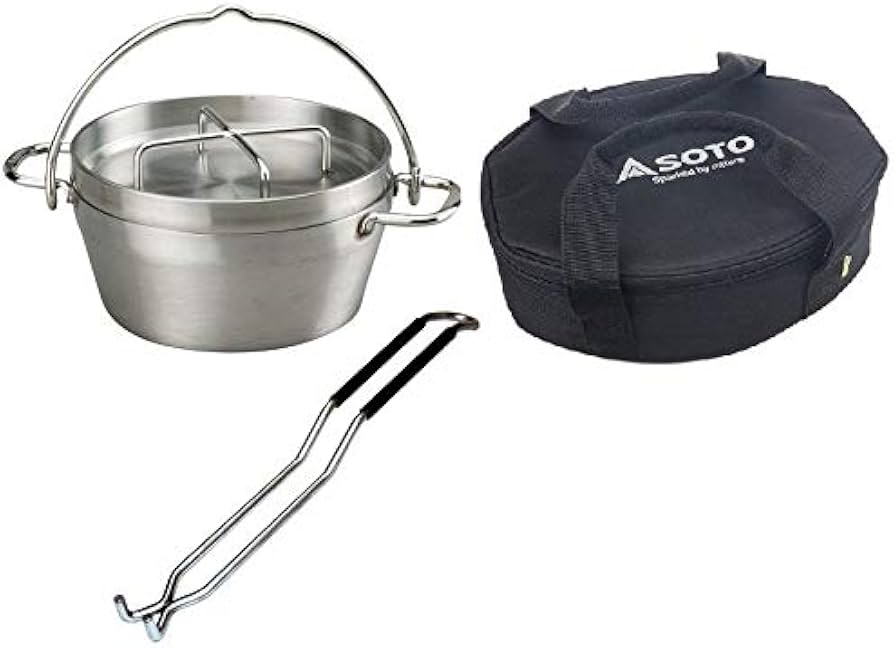 Amazon.co.jp: SOTO ステンレスダッチオーブン（8インチ）ST-908＋2点
