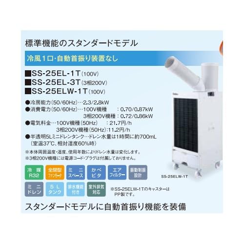 Amazon | スイデン(Suiden) スポットエアコン【環境型】1口 首振りなし