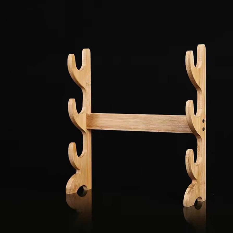 Amazon.co.jp: 刀掛け 刀掛台 竹木 無垢材 刀置き 剣置き 木製 木 刀