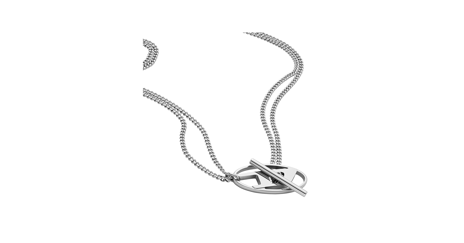Diesel Gold-Tone Stainless Steel Chain Necklace, Color: (Model