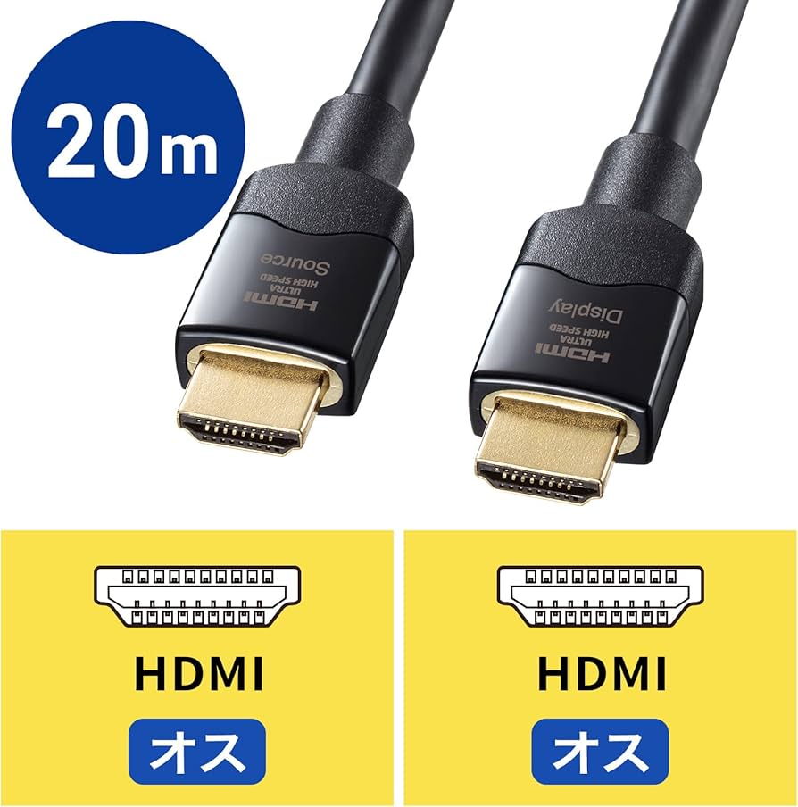 Amazon.co.jp: Sanwa Supply KM-HD20-UFB200 Optical Fiber Ultra High