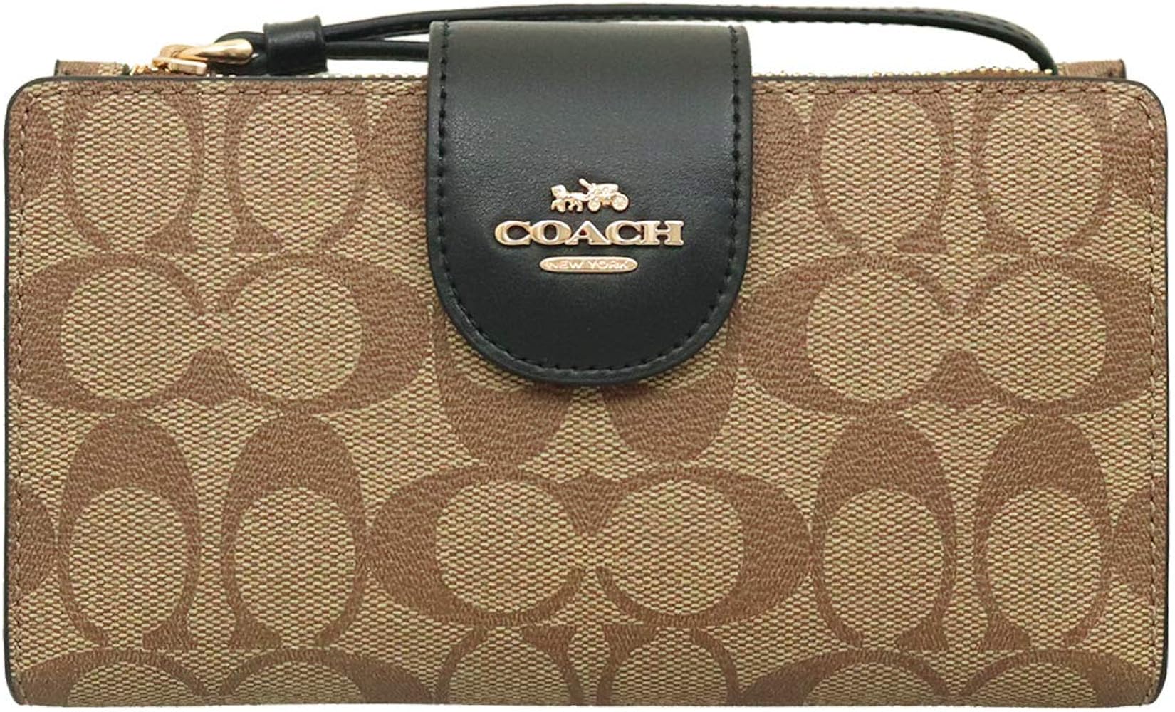 Amazon | [コーチ] 財布(長財布) FC2874 C2874 カーキ×ブラック カラー