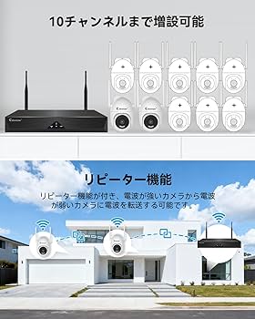 Amazon.co.jp: JENNOV 防犯カメラ 屋外 2台セット 800万画素対応可 AI