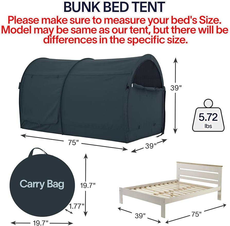 Amazon｜Leedor ベッドテント190x99cm 室内一人テント ワンタッチ