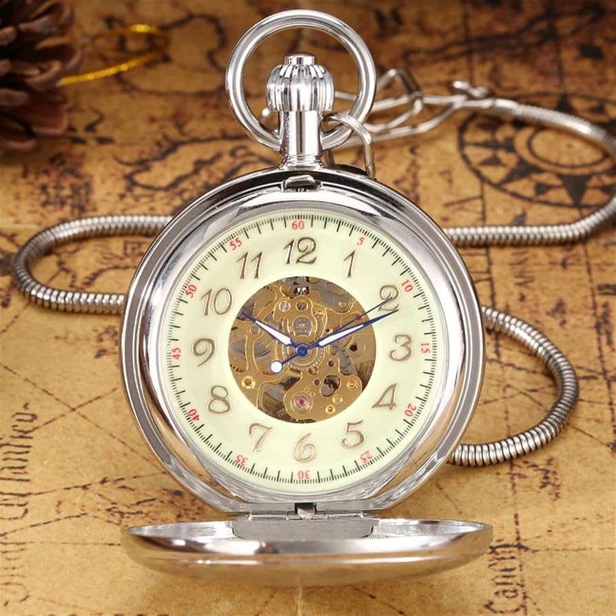 Amazon.co.jp: ビンテージ 特別な彫刻されたシルバーポケットチェーン