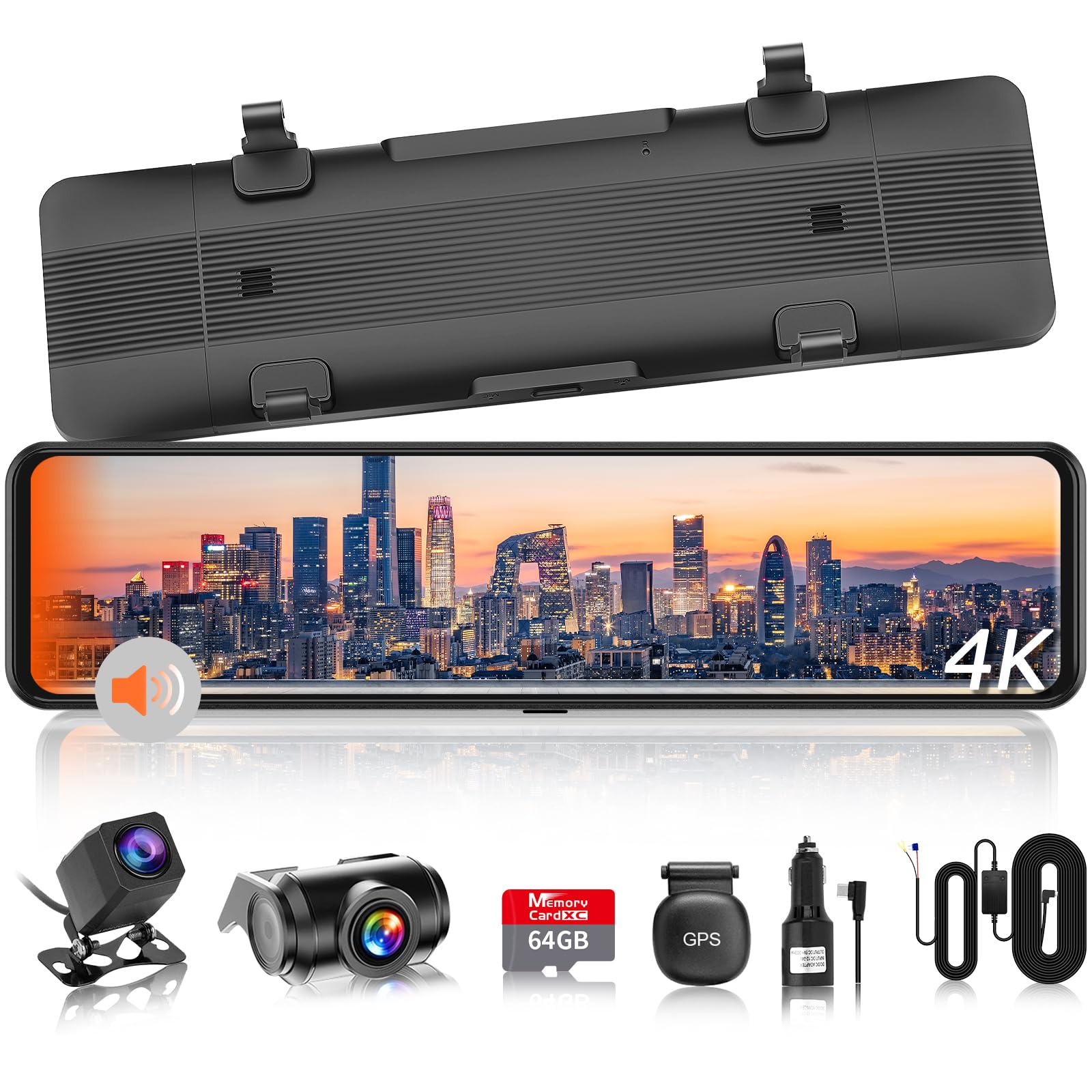 Amazon.co.jp: 【2025再革新分離式・64GBカード付き・バックカメラ左右