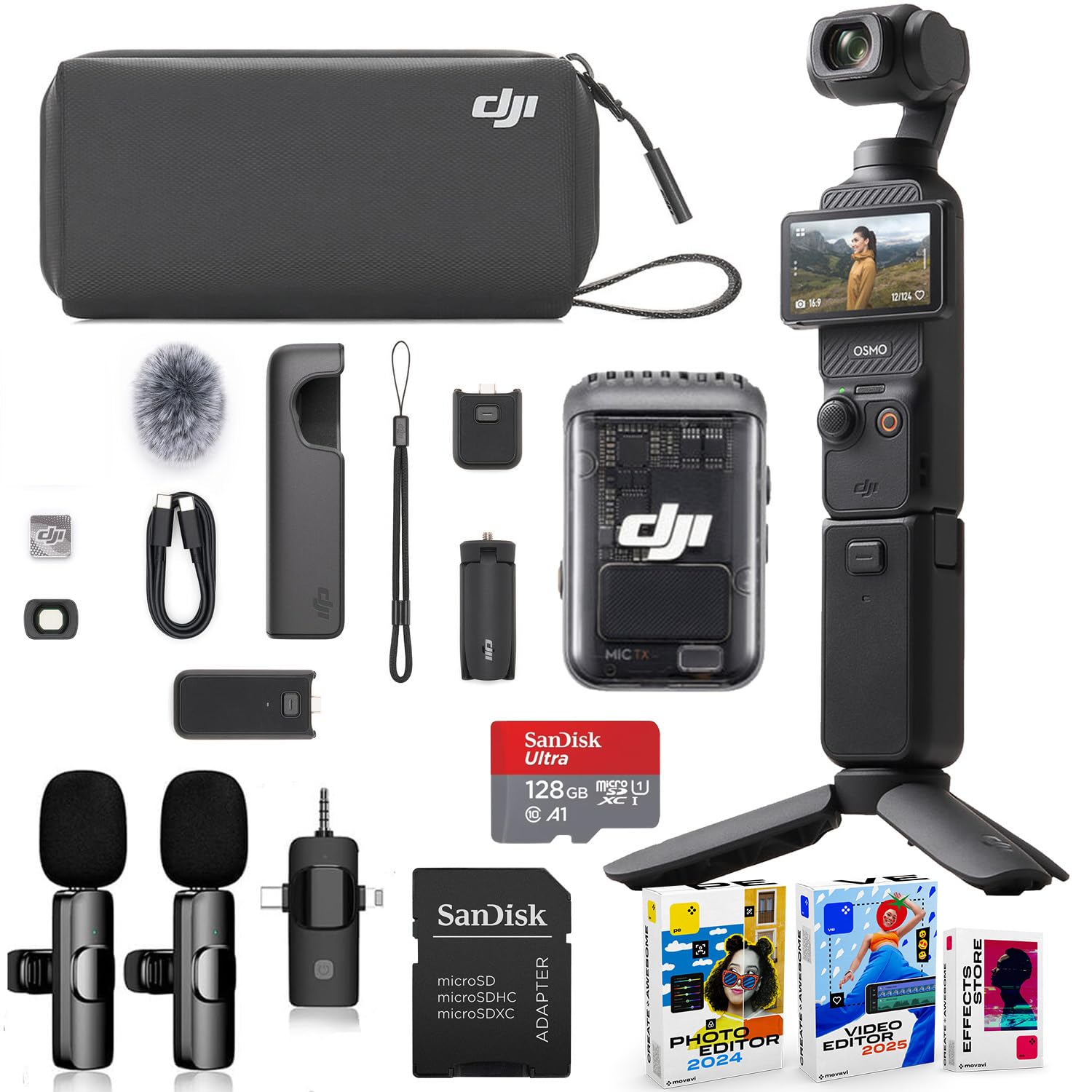 Amazon.com : DJI Osmo Pocket 3 Creator Combo Bundle with Clip-On