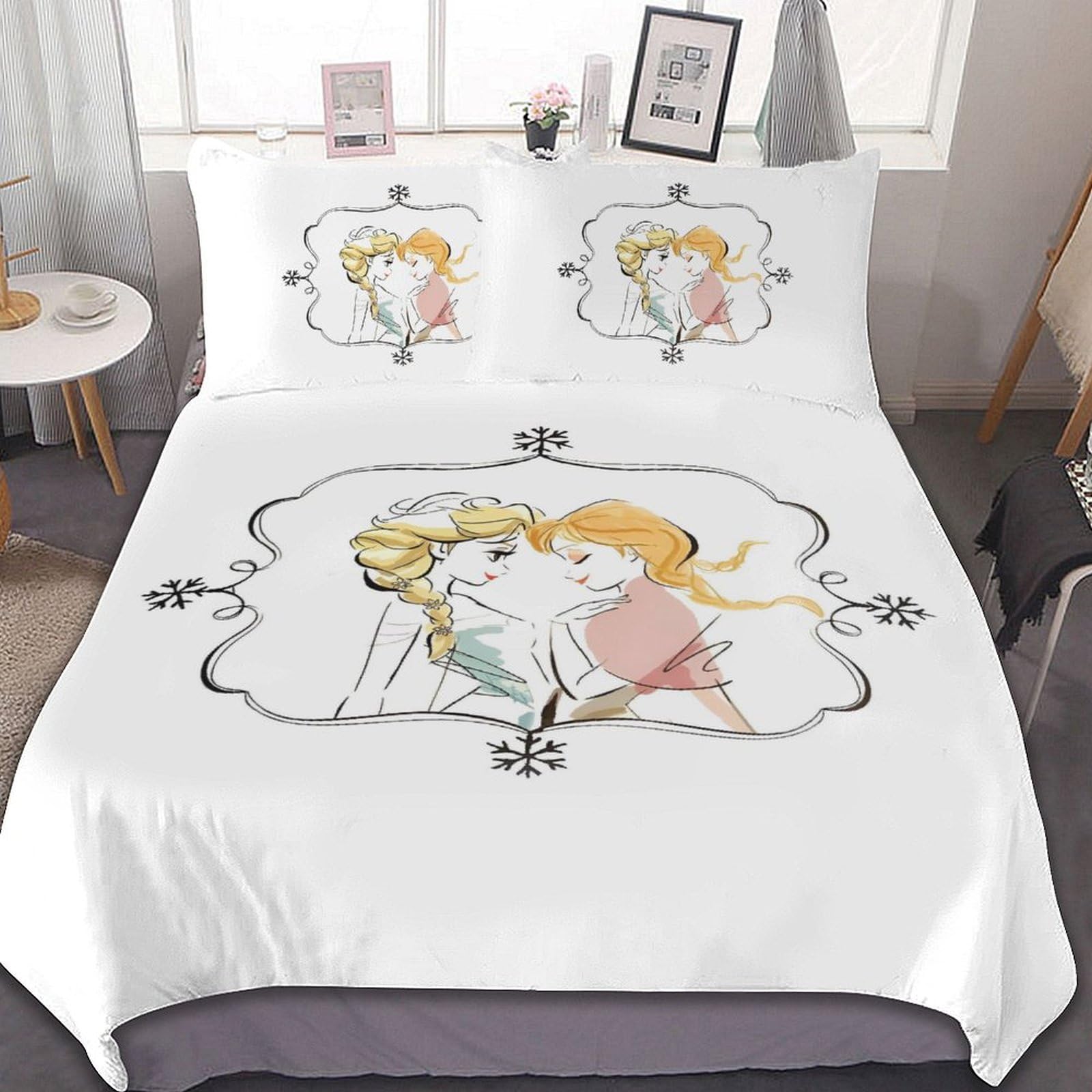 Amazon｜アナと雪の女王 布団カバー 3点セット シングル シングル 枕