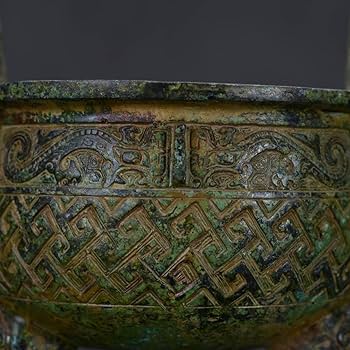 Amazon.co.jp: 蔵出古美術 中国古玩 戰國時期 古銅製 青銅器 銘文三足