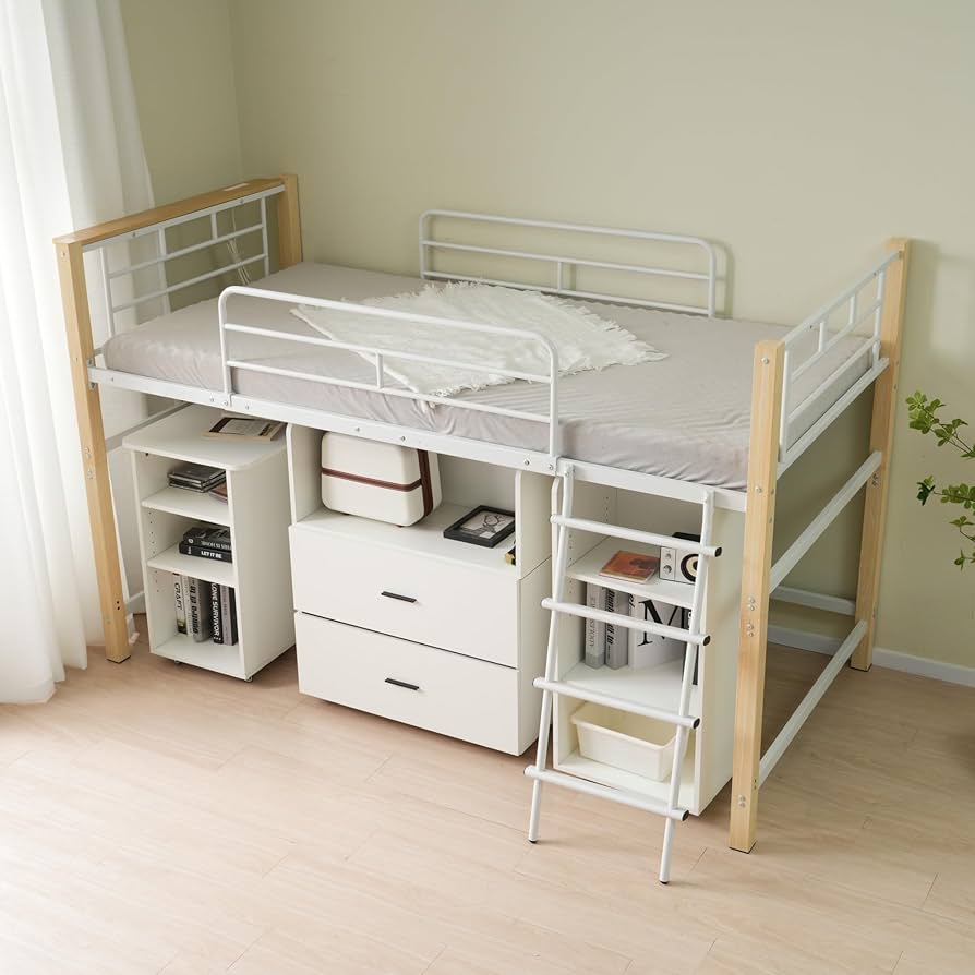 Amazon.co.jp: システムベッド ロフトベッド 子供 ロータイプ デスク