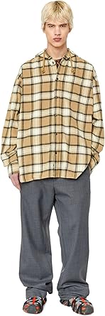 Amazon.co.jp: [ディーゼル] メンズ シャツ チェック パーカー