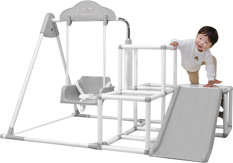 Amazon.co.jp: ヤトミ おりたたみわんぱくスライダージム ブランコ付き