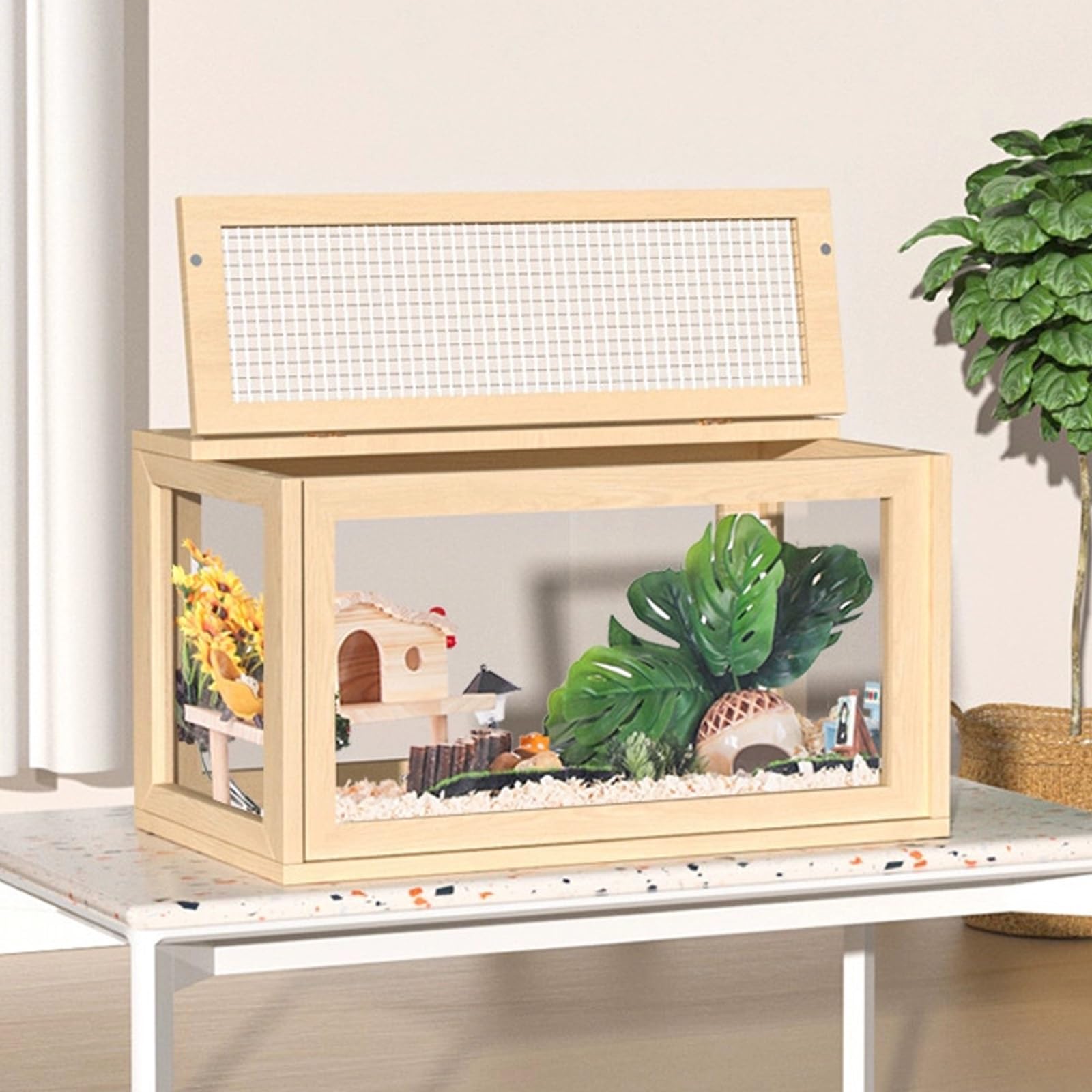 Amazon.co.jp: 爬虫類ケージ 通気性テラリウム 60 x 30 x 30cm 大型