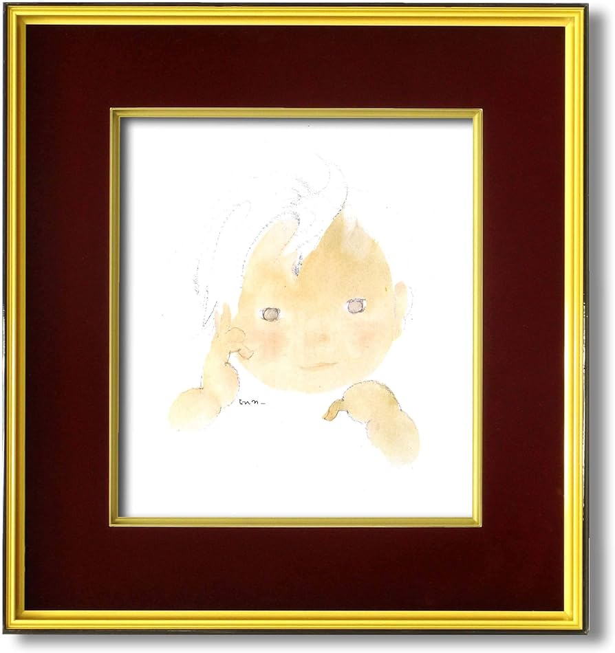 Amazon.co.jp: 色紙絵 少女絵 子ども絵【いわさきちひろの世界】額装品