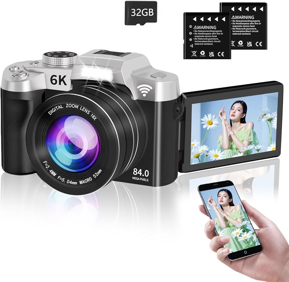 Amazon | 【2026年最強6K録画】 デジタルカメラ 8400万画素デジカメ