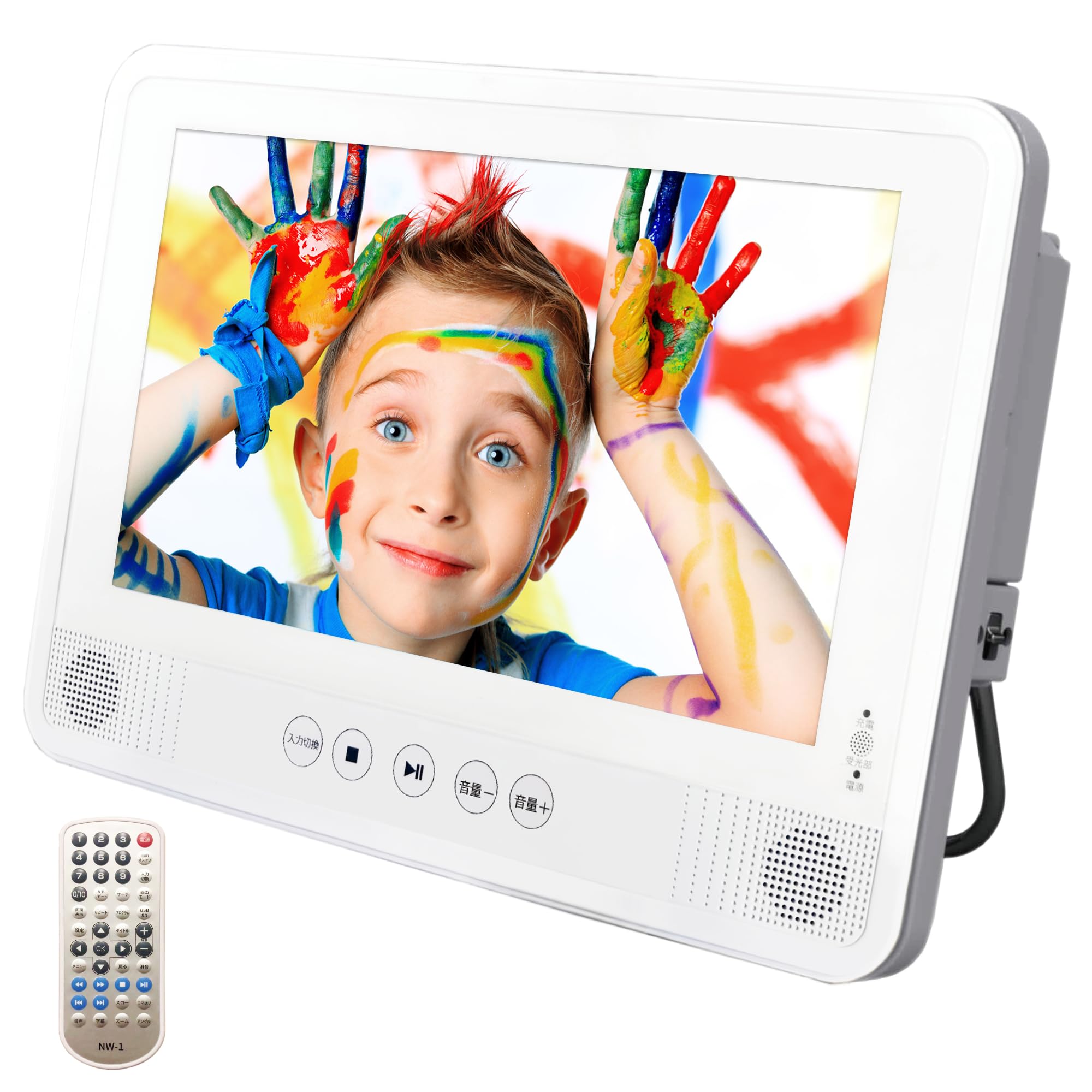 Amazon | ASTEX 10インチ 防水ポータブルDVDプレーヤー SD/USB/CD/DVD