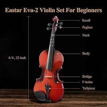 Amazon.com: Eastar Violin 4/4 Full Size for Adults, Violin Set for