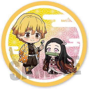 Amazon | 鬼滅の刃 善逸 & 禰豆子 禰豆子といっしょ缶バッジ | バッジ