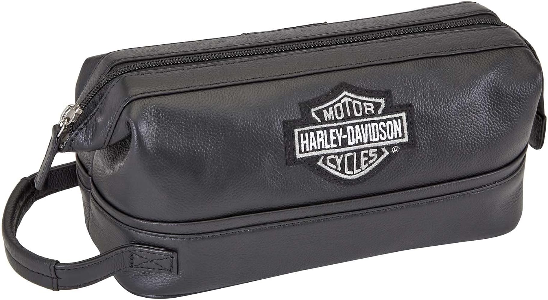 Amazon.com: Harley Davidson Leather Toiletry Kit, Black, One Size
