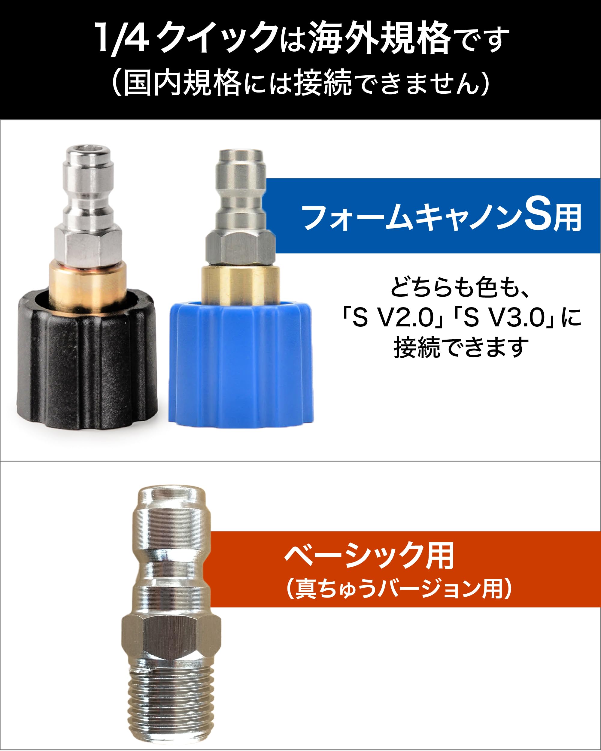 Amazon | MJJC フォームガン専用 1/4クイックカプラ用アダプター(MJJC