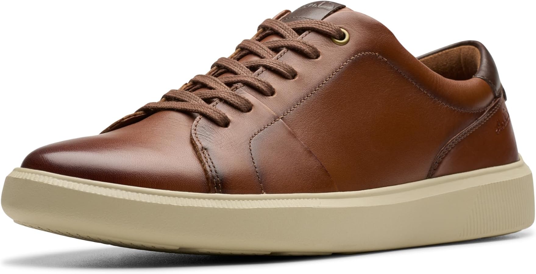 Amazon | Clarks メンズ Brodin Lace, ダークタンレザー, 12 Wide