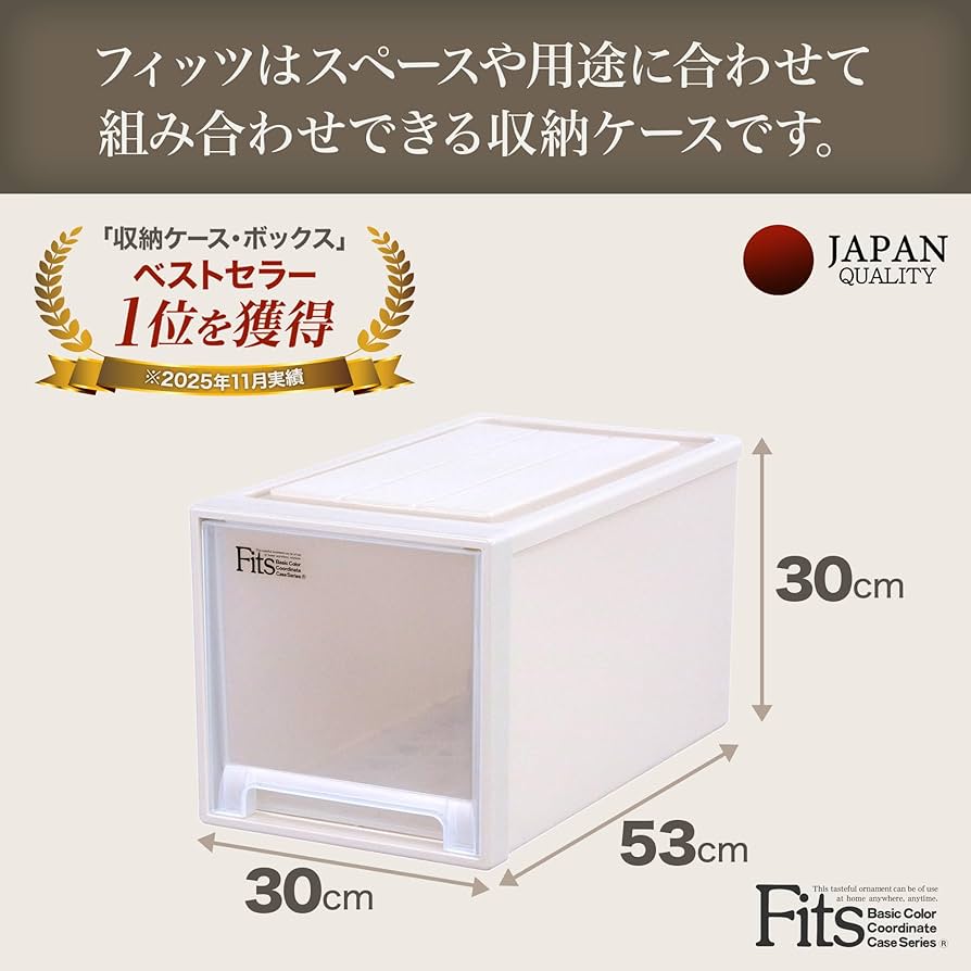 Amazon.co.jp: 天馬 収納ボックス フィッツケース クローゼット 幅30