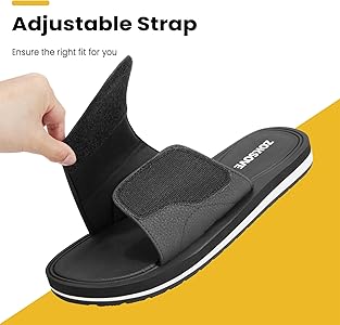 ZOKSOVE Slides for Men - Adjustable Slide Sandals Slip On- Open