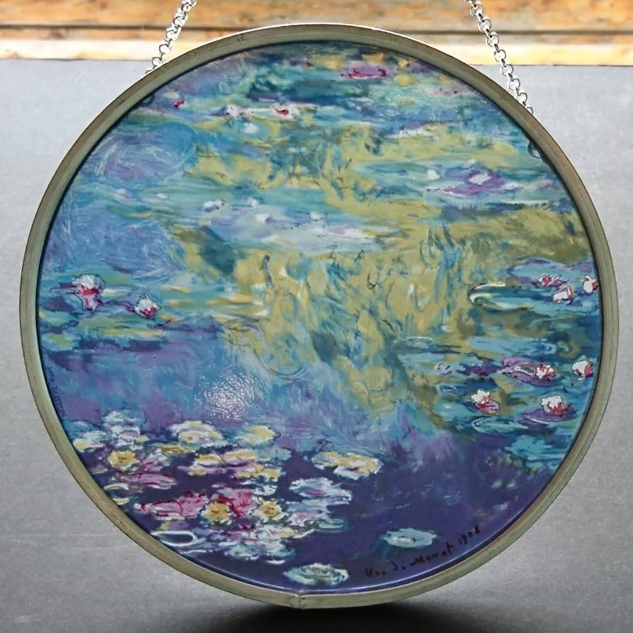 Amazon.co.jp: モネ ステンドグラス Water Lilies睡蓮1908年グラス