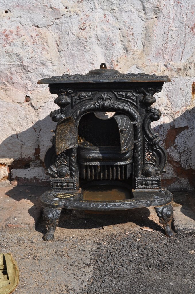 Buy Antique Cast Iron Wood Burning Stove Pot Belly Coal Heater