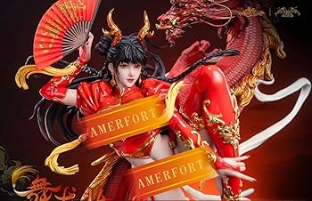 Amazon.co.jp: 中国風少女舞龍粧フィギュアガレージキットシーンの台座