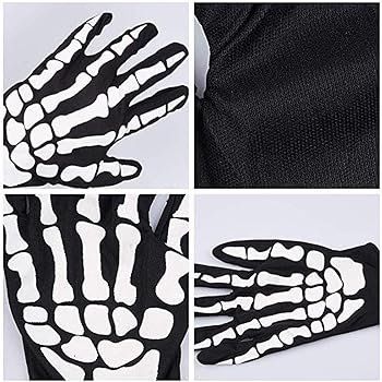 Amazon.com: ITODA Halloween Skeleton Gloves Cosplay Costume
