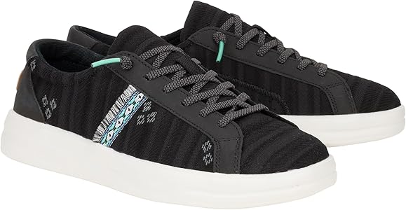 Amazon.com | HEYDUDE Karina Cottage Crochet Black Size 10, Women's