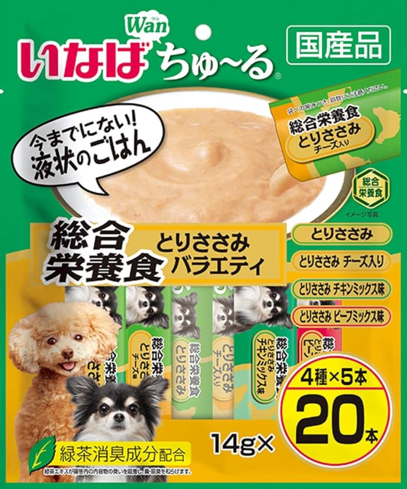 Amazon.co.jp: いなば ちゅ~る 総合栄養食 とりささみバラエティ 14g