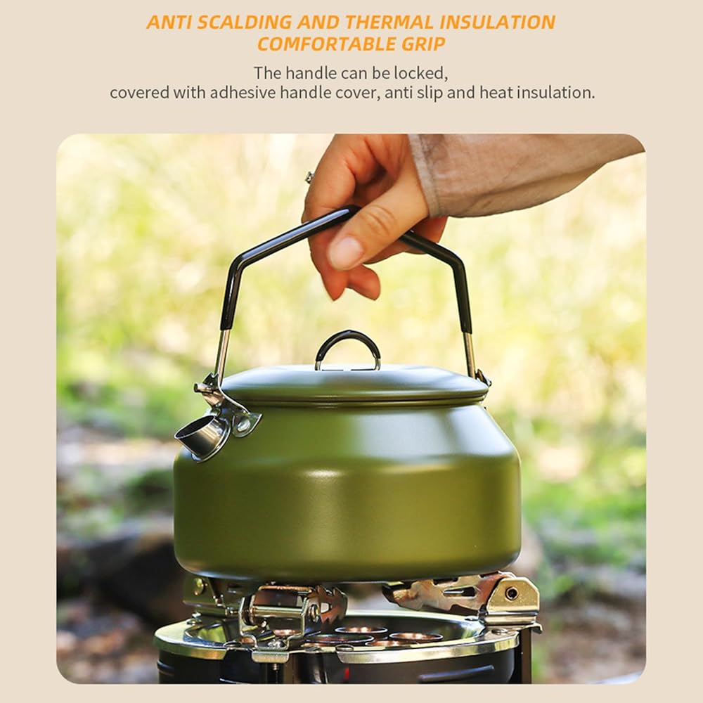 Amazon.co.jp: [HeroNeo] キャンプ用ケトル 1L 大容量 ステンレス鋼 直