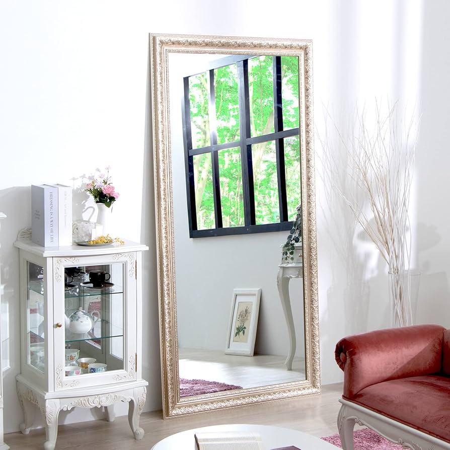 Amazon.co.jp: 三栄コーポレーション 鏡 全身 姿見 アンティーク調大型