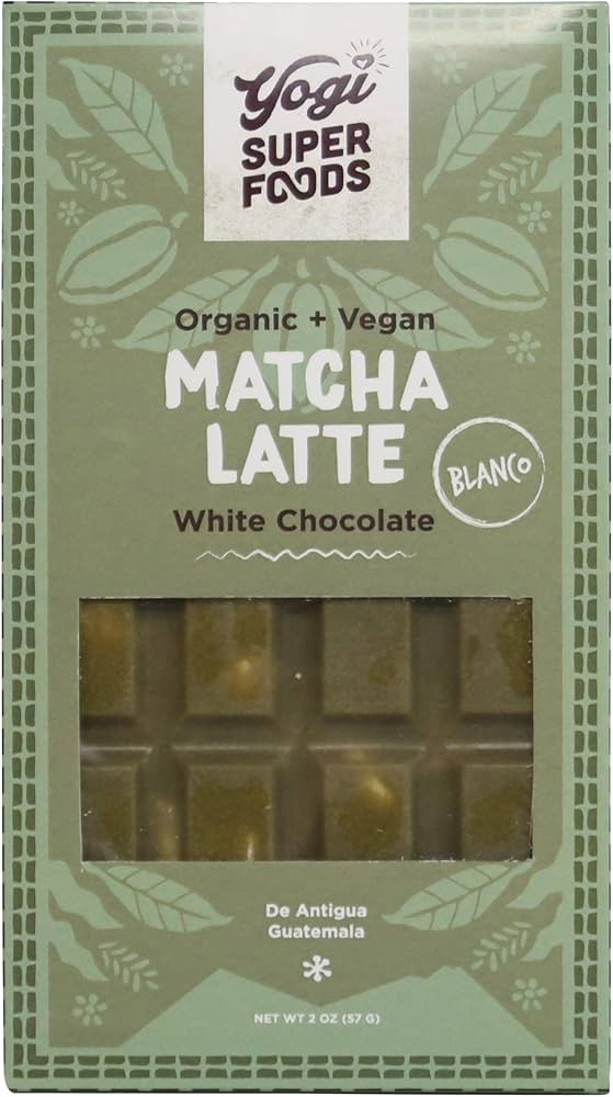 Amazon.com: Yogi Super Foods Vegan White Chocolate with Matcha