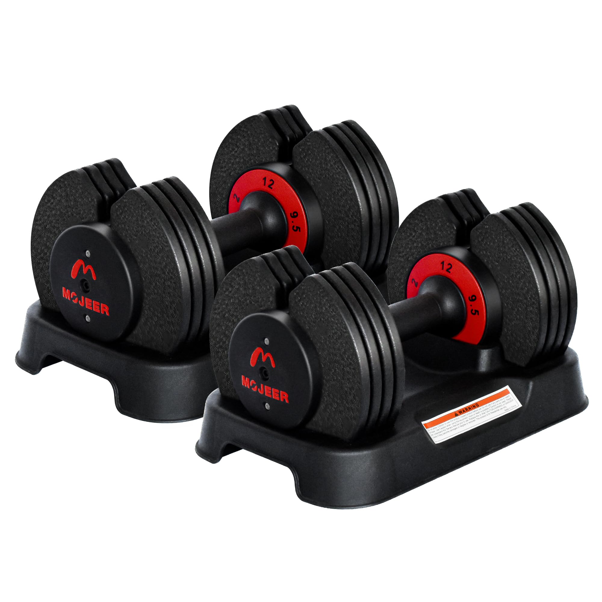 Amazon | MOJEER ダンベル 可変式 12kg 2個セット アジャスタブル