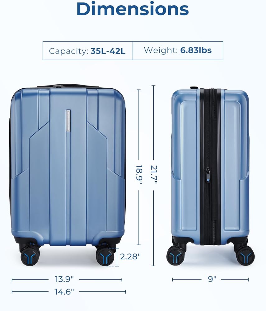 Amazon.com | BAGSMART Carry On Luggage 22x14x9 Airline Approved