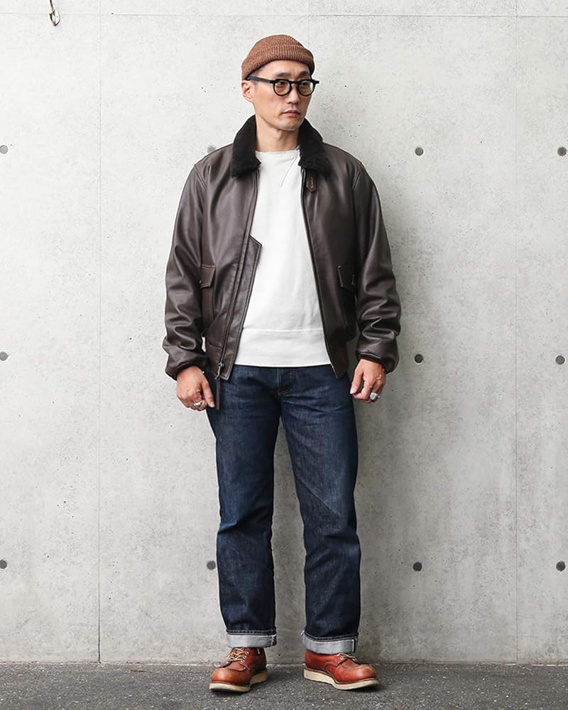 Amazon | [HOUSTON] ヒューストン 8193 ゴートスキン G-1 レザー