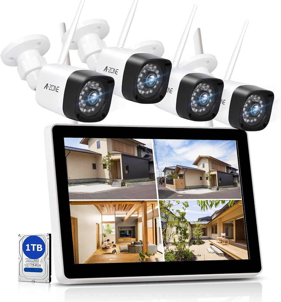Amazon.co.jp: 【500万画素対応+13.3インチモニター】A-ZONE 防犯