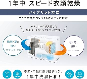 Amazon | パナソニック 衣類乾燥除湿機 クリスタルホワイト F-YHVX90-W