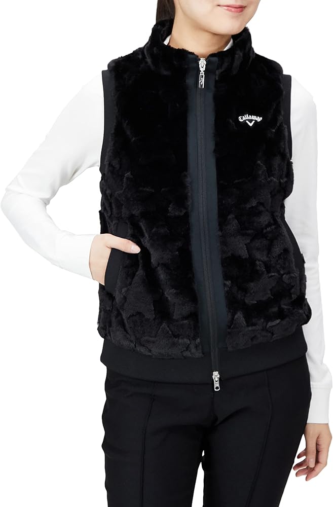 Amazon | [キャロウェイ] レディース フルジップファーベスト (スター