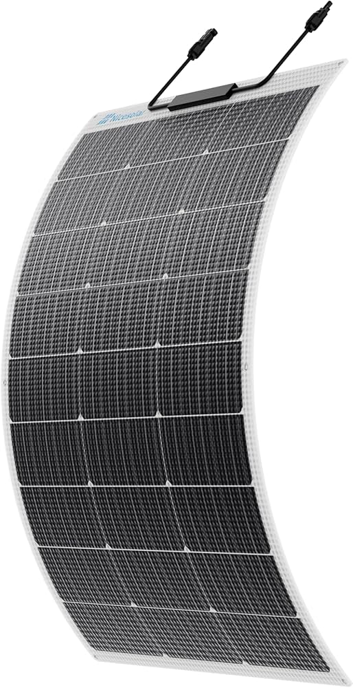 Amazon | Nicesolar 100W フレキシブル ソーラーパネル 12V 太陽電池