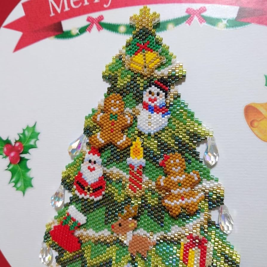 Amazon.co.jp: ハンドメイド ビーズステッチで作ったクリスマスツリー