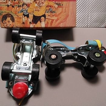 Amazon.co.jp: 当時物 レトロ アンティーク ローラースケート 昭和