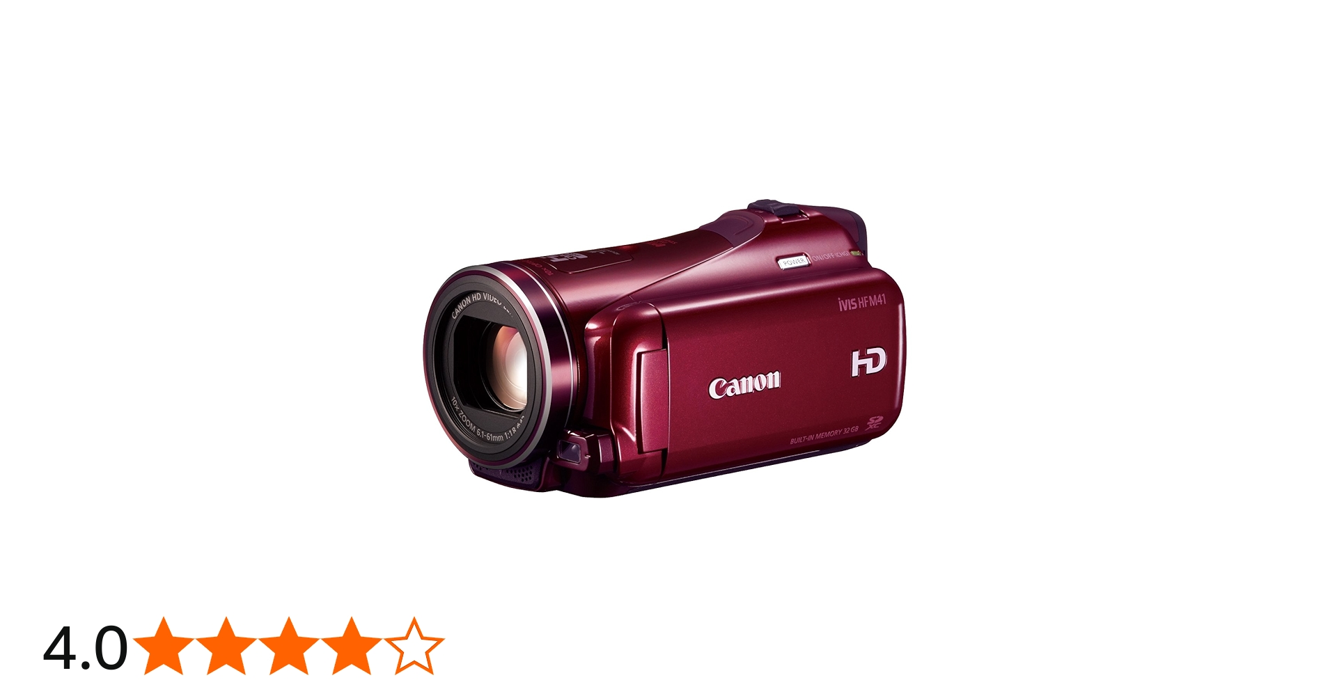 Amazon.co.jp: Canon デジタルビデオカメラ iVIS HF M41 レッド
